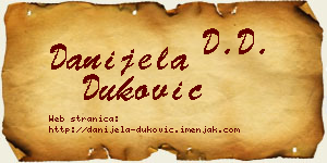 Danijela Duković vizit kartica